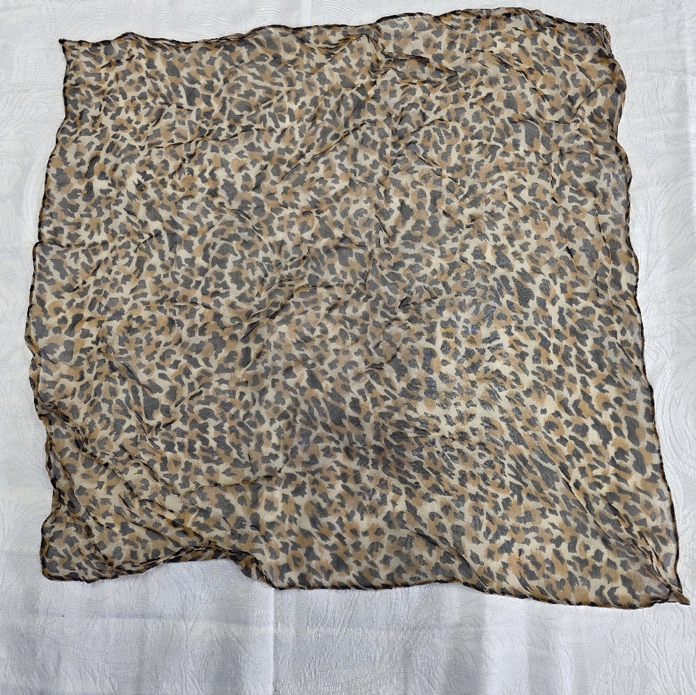 Leopard Print Scarf - Picture 2 of 2
